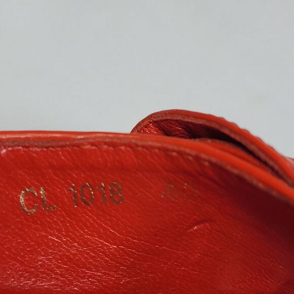 Louis Vuitton Red Patent Leather Espadrille Wedge Sandals Gold Hardware Size 40 - Picture 10 of 16